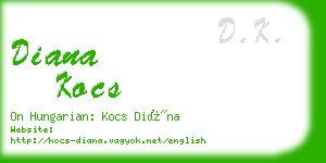 diana kocs business card